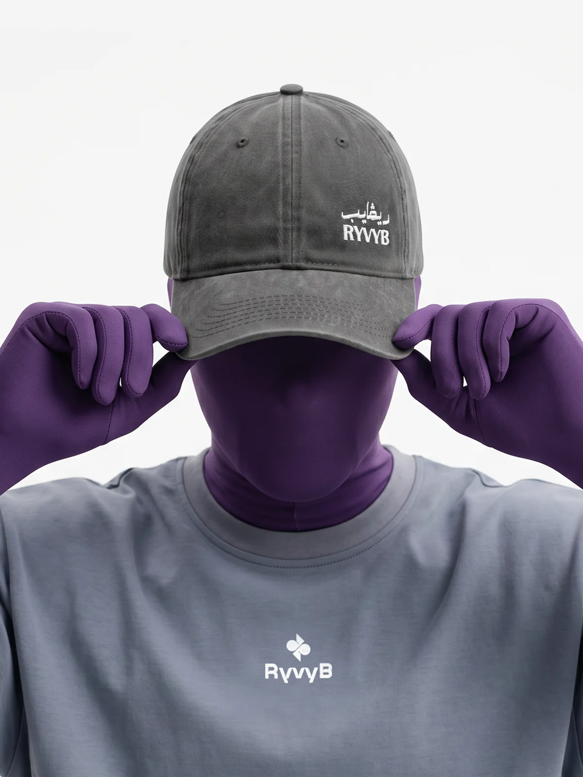 RyvyB Signature Denim Cap - Grey