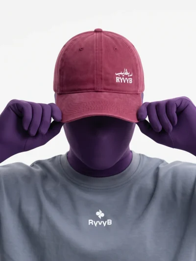 RyvyB Signature Denim Cap - Maroon